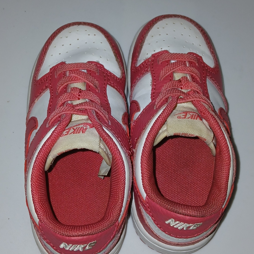 Nike Kids Red and White Sneakers In Box
